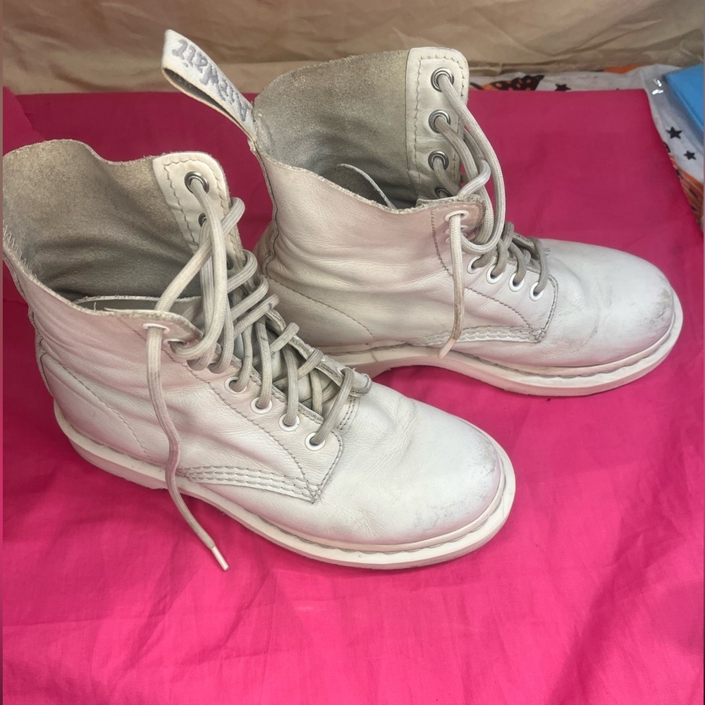 Dr. Martens White Combat Boots